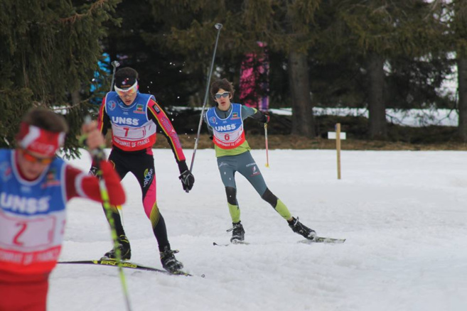 Au pied du podium aux championnats de France de ski nordique UNSS