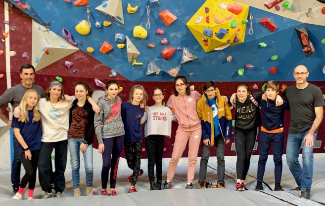 Belle prestation de la section escalade Belle prestation de la section escalade