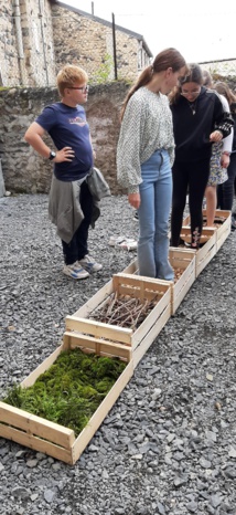 Réalisation d'un sentier sensoriel