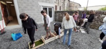 Réalisation d'un sentier sensoriel
