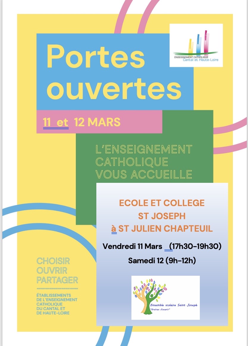 portes ouvertes école et collège st joseph