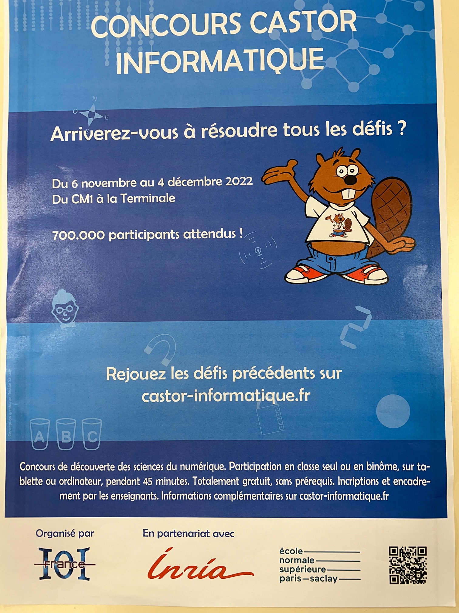 Récompenses pour les participants du concours CASTOR et ALKINDI