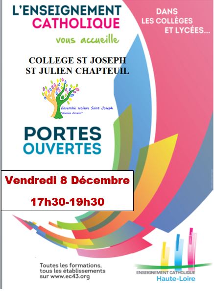 Journées Portes Ouvertes - 8 décembre