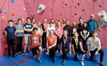 podium aux championnats académiques UNSS d'escalade